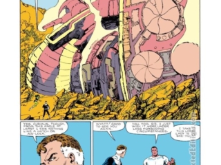 Fantastic Four #269, pg. 18; pencils and inks, John Byrne Fantastic Four #269, pg. 18; pencils and inks, John Byrne; Mister Fantastic, Reed Richards, Wyatt Wingfoot