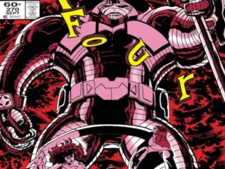 Fantastic Four #270 cover; pencils and inks, John Byrne Fantastic Four #270 cover; pencils and inks, John Byrne; Terminus, She-Hulk, Wyatt Wingfoot, Mister Fantastic