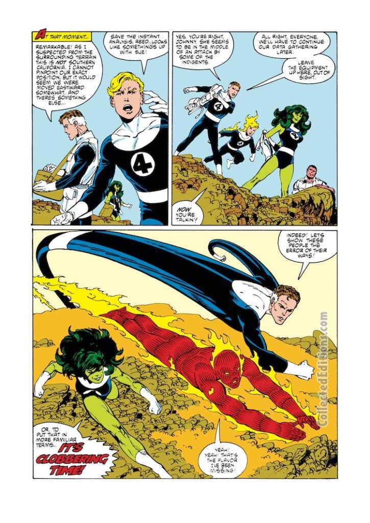 Fantastic Four #272, pg. 11; pencils and inks, John Byrne; She-Hulk, It’s Clobbering Time