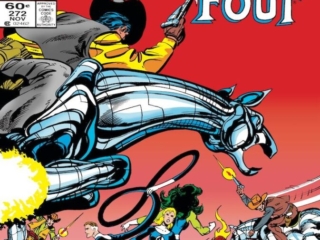 Fantastic Four #272 cover; pencils and inks, John Byrne Fantastic Four #272 cover; pencils and inks, John Byrne; Cowboys and Idioms