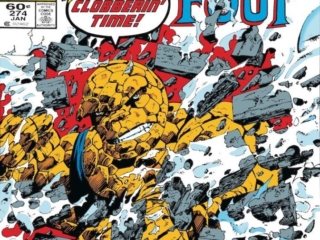 Fantastic Four #274 cover; pencils and inks, John Byrne Fantastic Four #274 cover; pencils and inks, John Byrne; At Last, It’s Clobbering Time, Thing, Ben Grimm