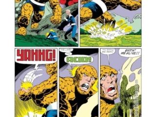 Fantastic Four #283, pg. 6; pencils, John Byrne; inks, Jerry Ordway; Thing, Ben Grimm