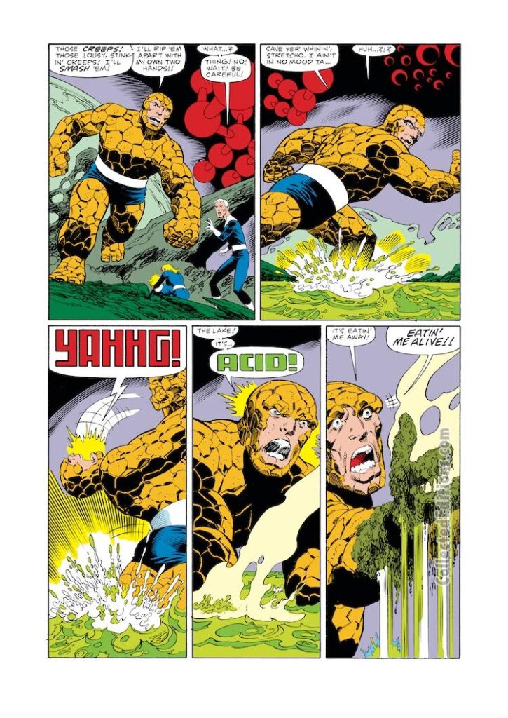 Fantastic Four #283, pg. 6; pencils, John Byrne; inks, Jerry Ordway; Thing, Ben Grimm