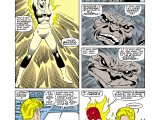 Fantastic Four #289, pg. 20; pencils, John Byrne; inks, Al Gordon; Blastaar, Invisible Woman, Human Torch