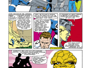 Fantastic Four #295, pg. 22; pencils, Jerry Ordway; inks, Al Gordon; Thing, Invisible Woman, She-Hulk, Wyatt Wingfoot