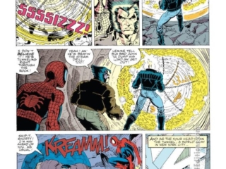 Fantastic Four #349, pg. 7; pencils, Arthur Adams; inks, Al Milgrom, Art Thibert; New FF, Ghost Rider, Incredible Hulk, Spider-Man, Wolverine