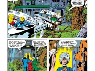 Fantastic Four #94, pg. 5; pencils, Jack Kirby; inks, Joe Sinnott; Agatha Harkness, first appearance; black cat Ebony