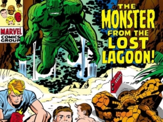Fantastic Four #97 cover; pencils, Jack Kirby; inks, John Verpoorten; The Monster From the Lost Lagoon, first appearance