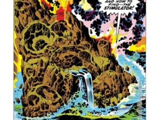 Fantastic Four #98, pg. 6; pencils, Jack Kirby; inks, Joe Sinnott; Sentry 459; The Isle is Risen, splash page, Kirby Krackle