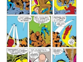 Fantastic Four #100, pg. 19; pencils, Jack Kirby; inks, Joe Sinnott; Red Ghost, Awesome Apes, Anti-Gravity discs, Reed Richards, Incredible Hulk, Puppetmaster, Mad Thinker