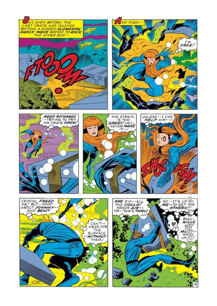 Fantastic Four #101, pg. 14; pencils, Jack Kirby; inks, Joe Sinnott; Crystal, Inhumans, Mr. Fantastic