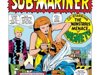 Fantastic Four #102, pg. 1; pencils, Jack Kirby; inks, Joe Sinnott; The Strength of the Sub-Mariner; The Monstrous Menace of Magneto, Stan Lee, Jack Kirby's last issue, Johnny Storm, Crystal