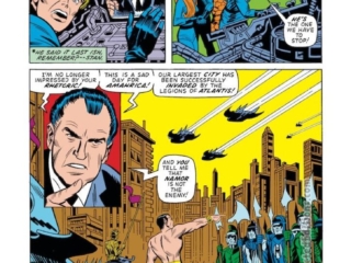 Fantastic Four #104, pg. 6; pencils, Jack Kirby; inks, Joe Sinnott; Johnny Storm/Human Torch, President Richard Nixon, US presidents in Marvel Comics, FF, Sub-Mariner, Atlantis Attacks, Magneto