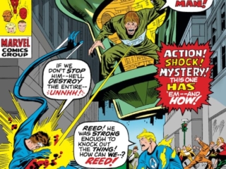 Fantastic Four #108 cover; pencils, John Buscema; inks, John Verpoorten; Powerless against the Nega-Man