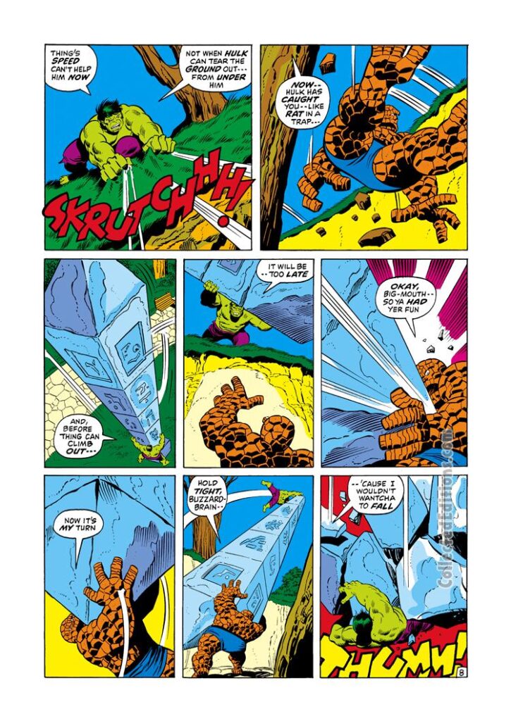 Fantastic Four #112, pg. 8; pencils, John Buscema; inks, Joe Sinnott; Thing vs. Hulk Who Would Win?
