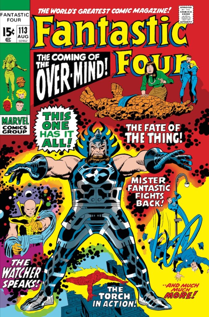 Fantastic Four #113 cover; pencils, John Buscema; inks, John Verpoorten; This One Has It All; The Fate of the Thing; Uatu the Watcher Speaks; The Overmind first appearance