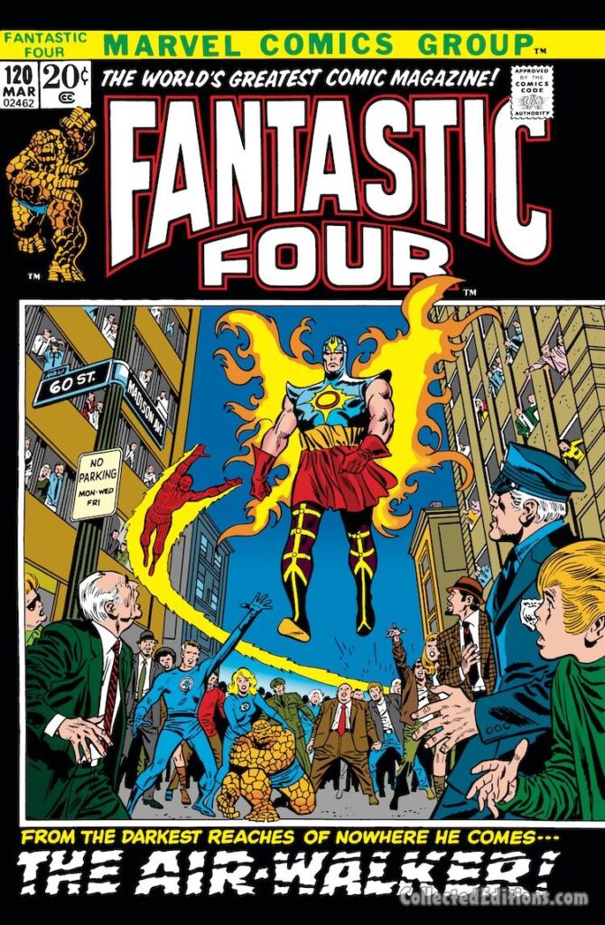 Fantastic Four #120 cover; pencils, John Buscema; inks, Frank Giacoia; Gabriel Air-Walker, first appearance