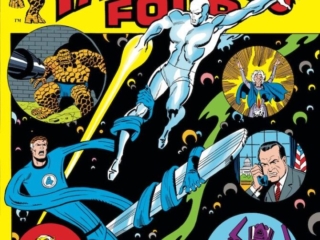 Fantastic Four #123 cover; pencils and inks, Sal Buscema; This World Enslaved, Richard Nixon, Agatha Harkness, Galactus, Silver Surfer