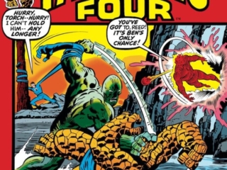 Fantastic Four #125 cover; pencils, John Buscema; inks, Joe Sinnott; The Monster's Secret, Thing, Human Torch/Johnny Storm