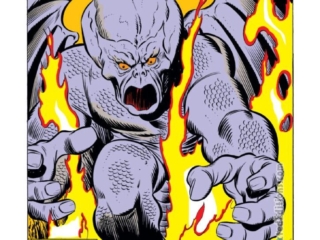 Fantastic Four #134, pg. 10; layouts, John Buscema; pencils and inks, Joe Sinnott; Dragon Man splash page