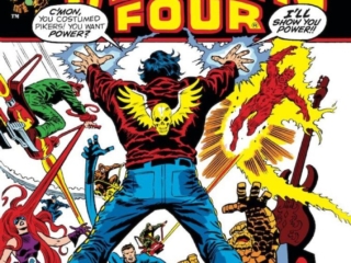 Fantastic Four #136 cover; pencils, John Buscema; inks, Frank GiacoiaFantastic Four #136 cover; pencils, John Buscema; inks, Frank Giacoia; The Wild Ones gang, The Wild One Cometh