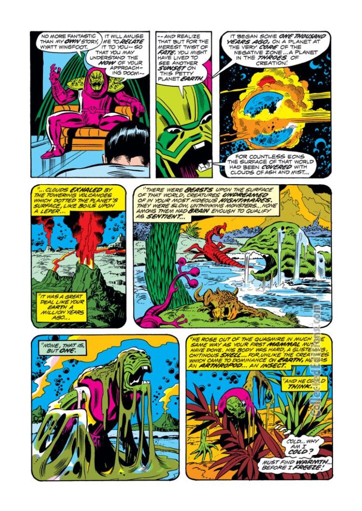 Fantastic Four #140, pg. 14; layouts, John Buscema; pencils and inks, Joe Sinnott; Annihilus, origin, Negative Zone