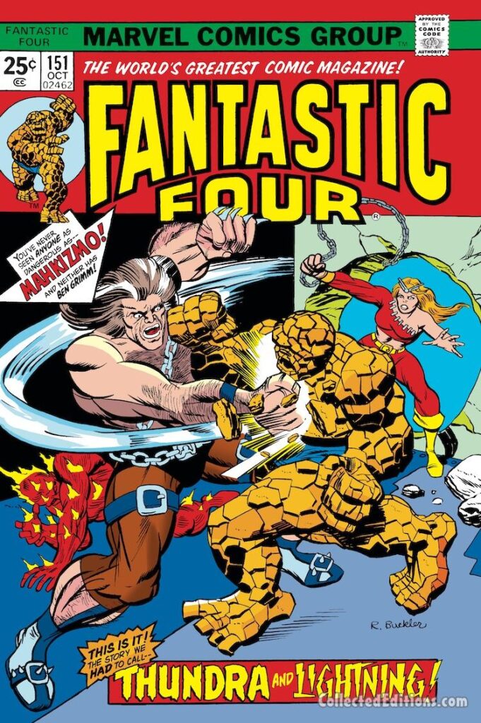 Fantastic Four #151 cover; pencils and inks, Rich Bucklerv; Mahkizmo; Thundra, Thing