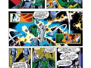 Fantastic Four #156, pg. 9; pencils, Rich Buckler; inks, Joe Sinnott; Doctor Doom, Silver Surfer, Shalla-Bal