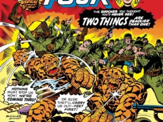 Fantastic Four #162 cover; pencils, Rich Buckler; inks, Joe Sinnott; Two Things are Deadlier Than One, Thing Suit, Thunderbolt Ross, US Army