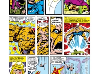 Fantastic Four #167, pg. 16;  layouts, George P&eacute;rez; pencils and inks, Joe Sinnott; Thing, Hulk, Johnny Storrm