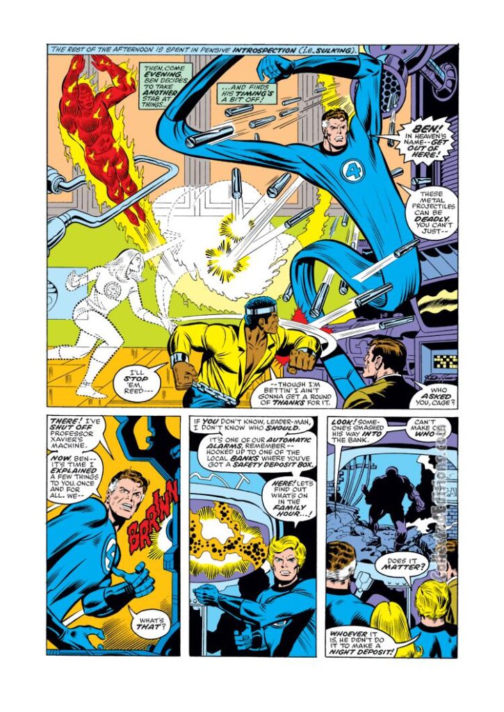 Fantastic Four #168, pg. 11; layouts, Rich Buckler; pencils and inks, Joe Sinnott; Mister Fantastic, Human Torch, Luke Cage