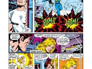 Fantastic Four #171, pg. 4; layouts, George P&eacute;rez; pencils and inks, Joe Sinnott; Invisible Girl force field powers, ben grimm