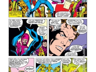 Fantastic Four #177, pg. 2; pencils, George P&eacute;rez; inks, Joe Sinnott; Frightful Four, Wizard, Trapster, Sandman