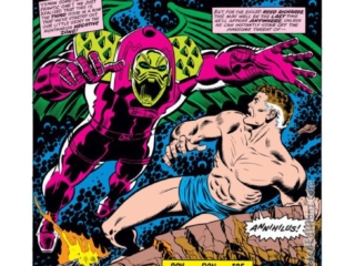 Fantastic Four #181, pg. 1; layouts, Ron Wilson; pencils and inks, Joe Sinnott; Side By Side with Annihilus, Roy Thomas, Reed Richards/Mister Fantastic, Negative Zone