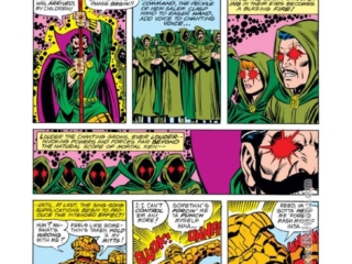 Fantastic Four #185, pg. 15; layouts, George P&eacute;rez; pencils and inks, Joe Sinnott; Nicolas Scratch, Salem's Seven, Thing
