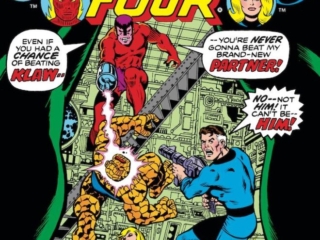 Fantastic Four #187 cover; pencils, George P&eacute;rez; inks, Dave Cockrum; Klaw, Thing, Human Torch, Molecule Man
