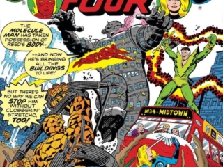 Fantastic Four #188 cover; pencils, George P&eacute;rez; inks, Joe Sinnott; Molecule Man; The Rampage of Reed Richards, Midtown Bus