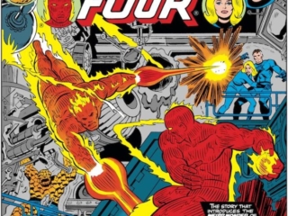 Fantastic Four #189 cover; pencils, Keith Pollard; inks, Frank Giacoia; Quasimodo, The Torch That Was, reprint comic, deadline doom