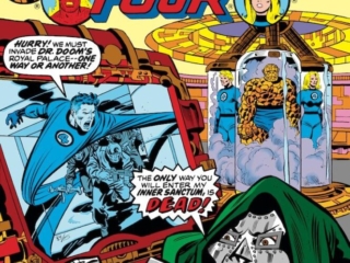 Fantastic Four #198 cover; pencils, John Buscema; inks, Joe Sinnott; Dr. Doom, Invasion