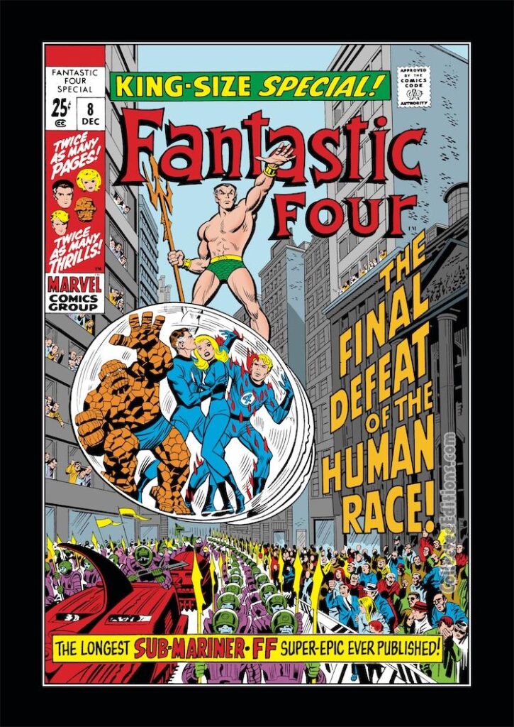 Fantastic Four Annual #8 cover; pencils, John Romita Sr.; inks, John Verpoorten; Sub-Mariner, the Final Defeat of the Human Race, Namor