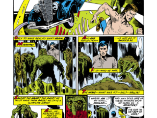 Fear #13, pg. 8; pencils, Val Mayerik; inks, Frank Bolle; Jennifer Kale, Jaxon, Man-Thing, Ted Sallis