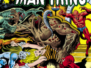 Fear #13 cover; pencils, Rich Buckler; inks, Frank Giacoia; Adventure Into, Where Worlds Collide, Jennifer Kale, Thog