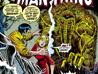 Fear #18 cover; pencils and inks, John Romita; Adventure Into, Man-Thing, Not Without Kevin Kennerman, Mary Brown, Ralph Sorrell