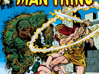 Fear #19 cover; pencils, Gil Kane; inks, Ernie Chan; Adventure Into, Man-Thing, The Land Between Night and Day, Jennifer Kale, The Land Between Night and Day