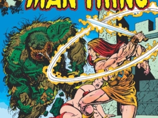 Fear #19 cover; pencils, Gil Kane; inks, Ernie Chan; Adventure Into Fear, Man-Thing, Korrek the Barbarian, Howard the Duck first appearance