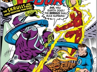 Fantastic Four #204 cover; pencils, Al Milgrom; inks, Joe Sinnott; Skrulls