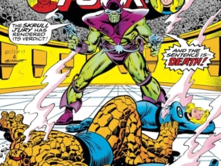 Fantastic Four #206 cover; pencils, Keith Pollard; inks, Joe Sinnott; Skrulls