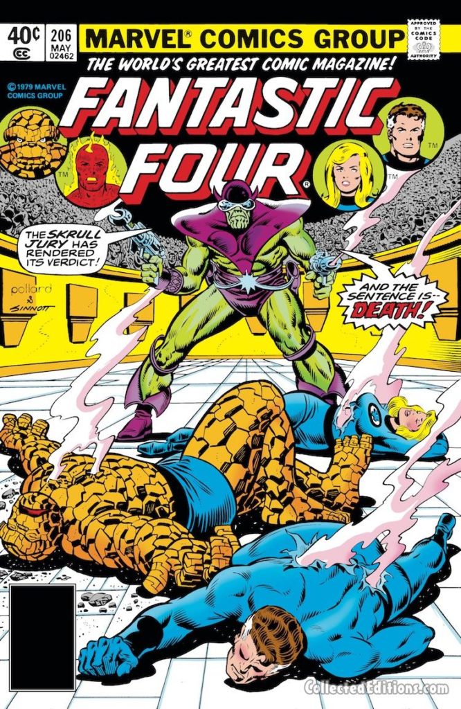 Fantastic Four #206 cover; pencils, Keith Pollard; inks, Joe Sinnott; Skrulls