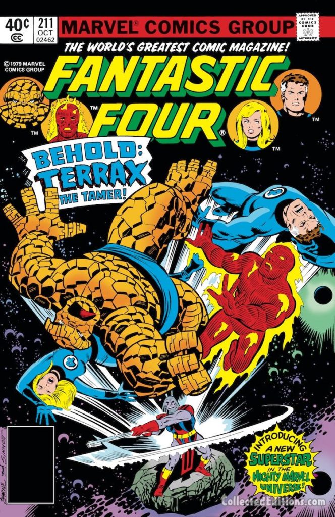 Fantastic Four #211 cover; pencils, John Byrne; inks, Joe Sinnott; Terrax