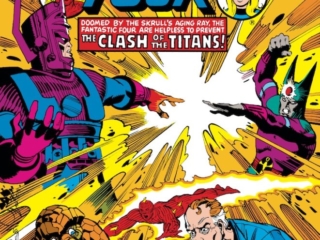 Fantastic Four #212 cover; pencils and inks, Walter Simonson; Galactus/Sphinx